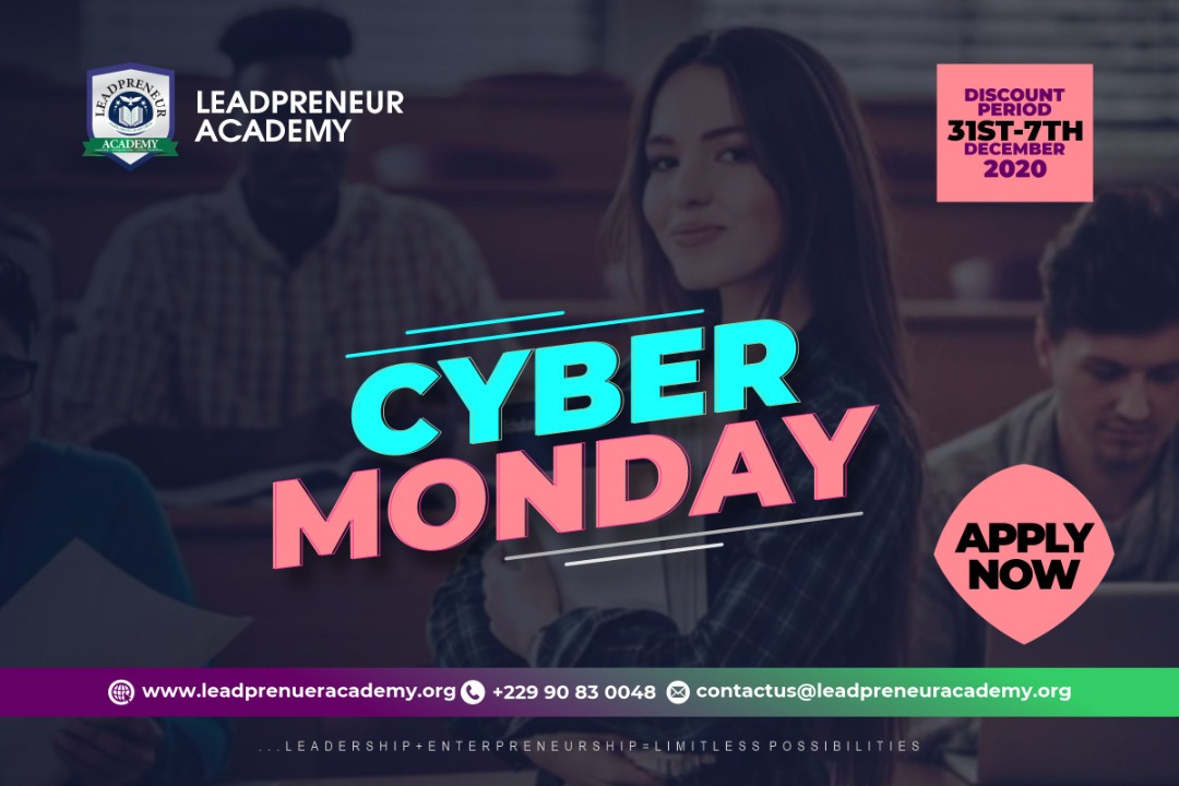 Read more about the article LEADPRENEUR ACADEMY CYBER MONDAY APPLICATION FORM 2022/2023