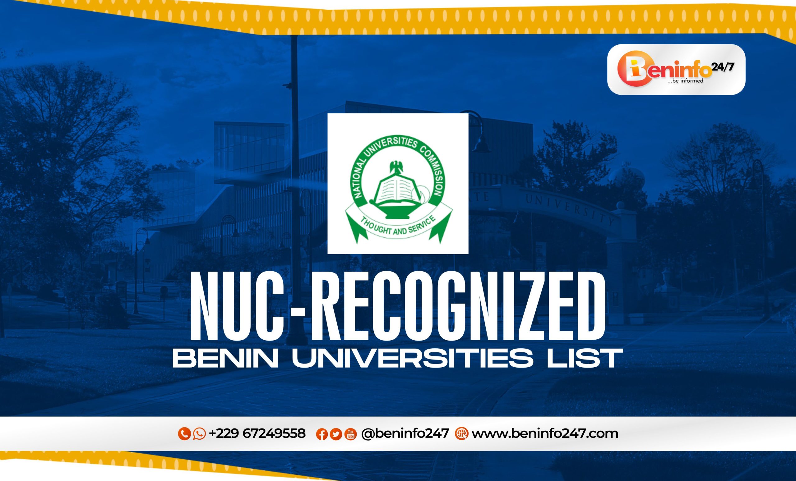 You are currently viewing Full-List of Accredited and NUC Recognized Public Benin Republic Universities Approved in Nigeria